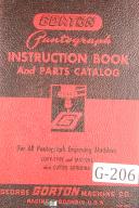 Gorton-Gorton Instruction Parts Pantograph Engraving Machine Manual-Pantograph-01